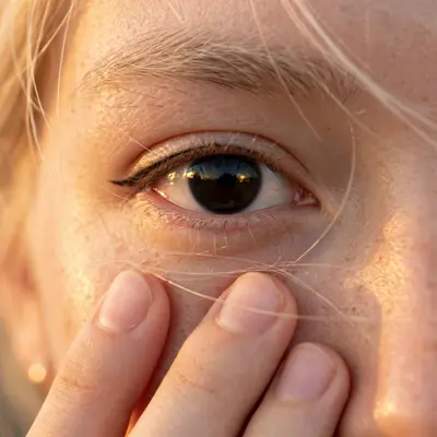 Use the uploaded reference image. STRICT EYE IDENTITY LOCK: Preserve 100% the exact same eye—identical eye shape, iris color, pupil, eyelids
