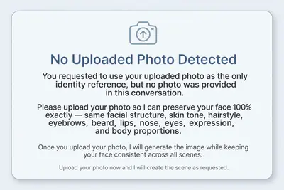 Use my uploaded photo as the only identity reference. Preserve my face 100% exactly: same facial structure, skin tone, hairstyle, eyebrows, beard