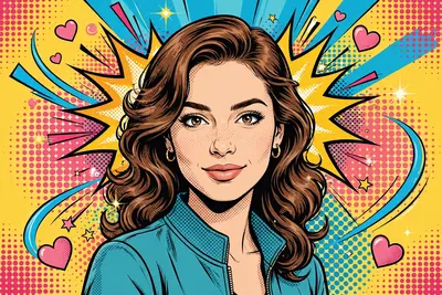 Transform the image into a high-end professional pop-art vector illustration. Use Clean vector shapes with accurate facial features, soft cartoon