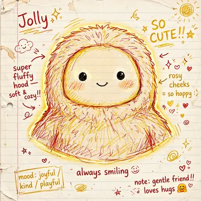 Generate a hand-drawn portrait illustration in red and yellow pen on notebook paper, inspired by doodle art and comic annotations. Keep full likeness
