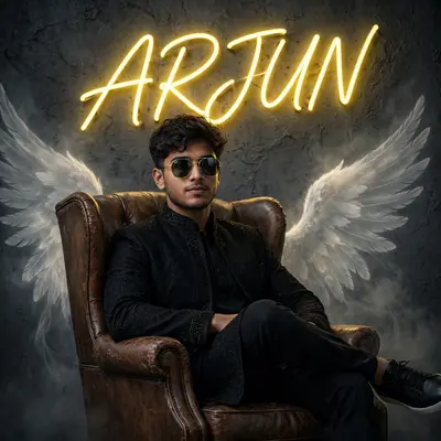 Design a captivating 3D profile picture featuring a young man (around 22 years old) with a cool demeanor. Clad in a trendy black sherwani and