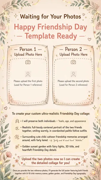 Use the TWO uploaded original photos as the ONLY facial identity references for the two people. Preserve BOTH individuals’ facial identities exactly