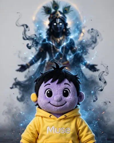 Ultra-realistic cinematic devotional portrait with strict identity preservation. Keep the person's appearance 100% identical to the reference image