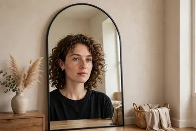 Analyze both uploaded images automatically: IMAGE is the source selfie/photo and IMAGE 2 is the destination empty mirror. Replace the reflection