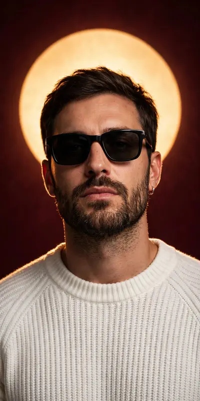 Use the uploaded reference image as the exact identity of the man. STRICT IDENTITY LOCK: Preserve 100% facial structure, skin tone, hairstyle, beard