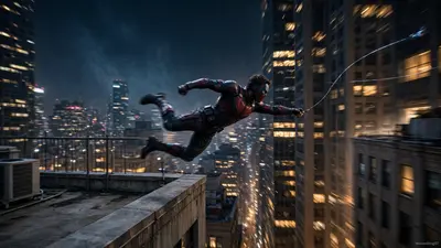 Use the generated four-panel storyboard image as the STRICT PRIMARY VISUAL REFERENCE for scene order, character appearance, costume, city, lighting