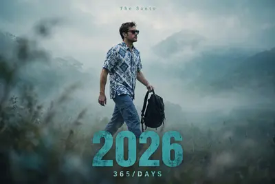 Uploaded man wearing sunglasses, white and blue batan shirt, blue cargo and left hand black backpack walking confidently across a soft, blurred