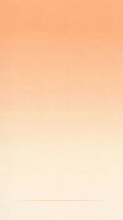 A soft gradient sunrise from warm peach to cream with a thin sun line on the horizon, subtle grain, vertical 9:16 composition with calm empty space