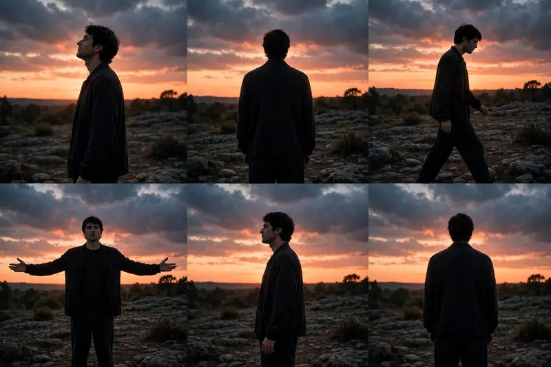 Create an exact 10-second, 16:9 landscape, 30fps, normal real-time-speed, ultra- cinematic live-action video using @IMAGE1 as the strict character