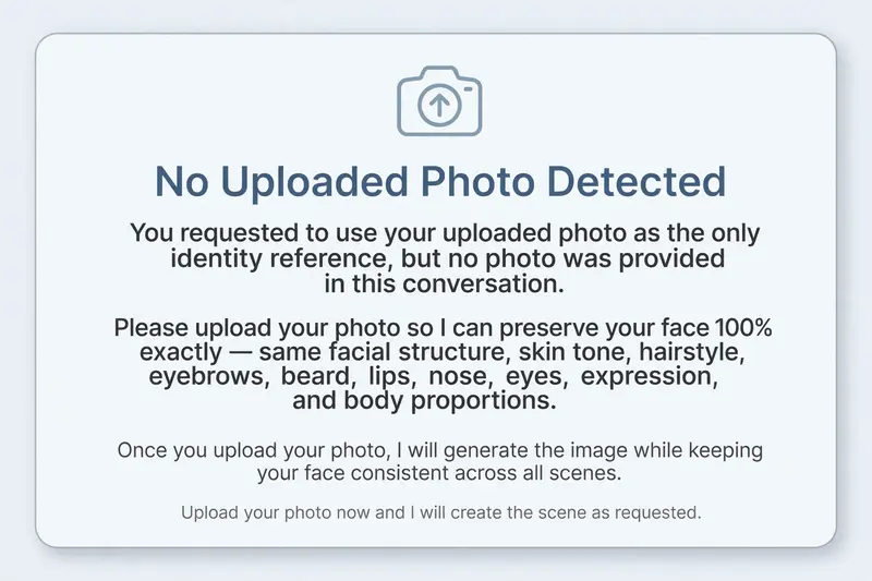 Use my uploaded photo as the only identity reference. Preserve my face 100% exactly: same facial structure, skin tone, hairstyle, eyebrows, beard