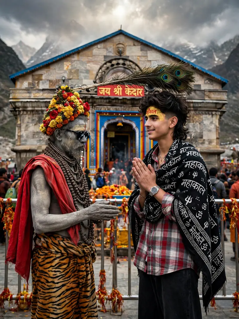 ULTRA-REALISTIC CINEMATIC PORTRAIT OF A STYLISH YOUNG INDIAN MAN [USE EXACT FACE FROM UPLOADED IMAGE, FACE MUST MATCH PERFECTLY]. A HIGHLY DETAILED