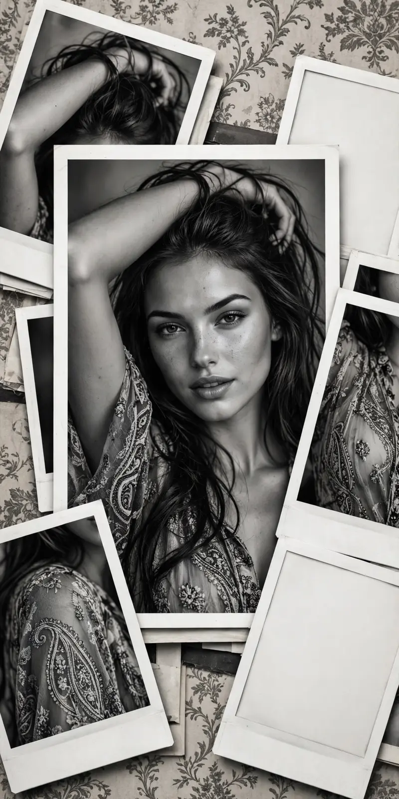 Transform this image into a DSLR-quality shot resolution Ultra-hyperrealistic Artistic black-and-white portrait of a confident young woman (same face