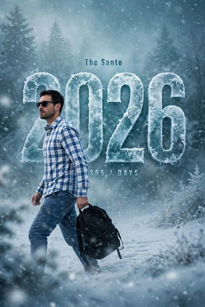 portrait of a man (100% accurate face) wearing sunglasses, white-and-blue button shirt, blue cargo pants, black backpack in left hand, walking