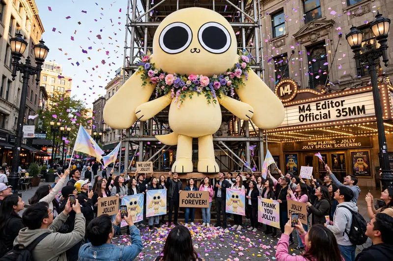 Create a hyper-realistic movie theatre outdoor featuring a massive 300-foot tall full-body cutout of the uploaded person, showing the entire figure