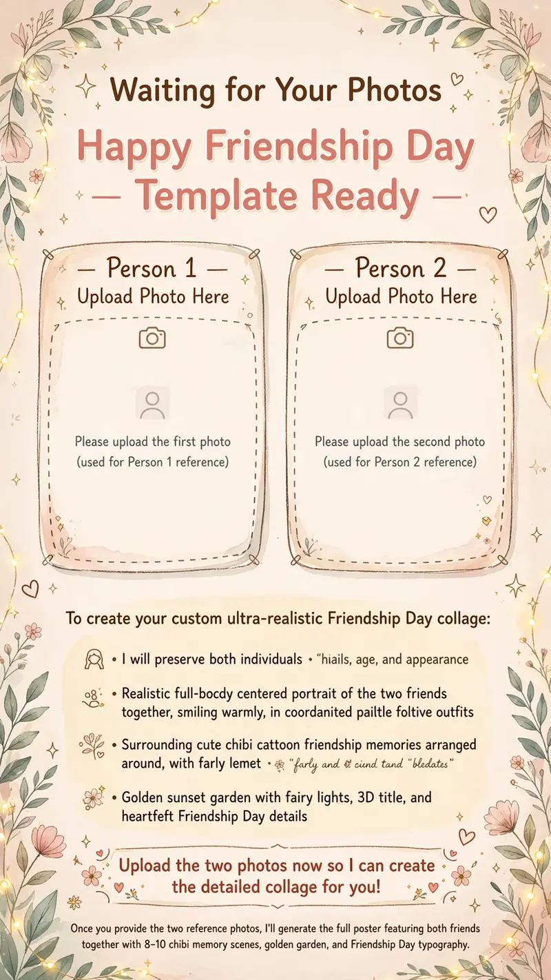 Use the TWO uploaded original photos as the ONLY facial identity references for the two people. Preserve BOTH individuals’ facial identities exactly