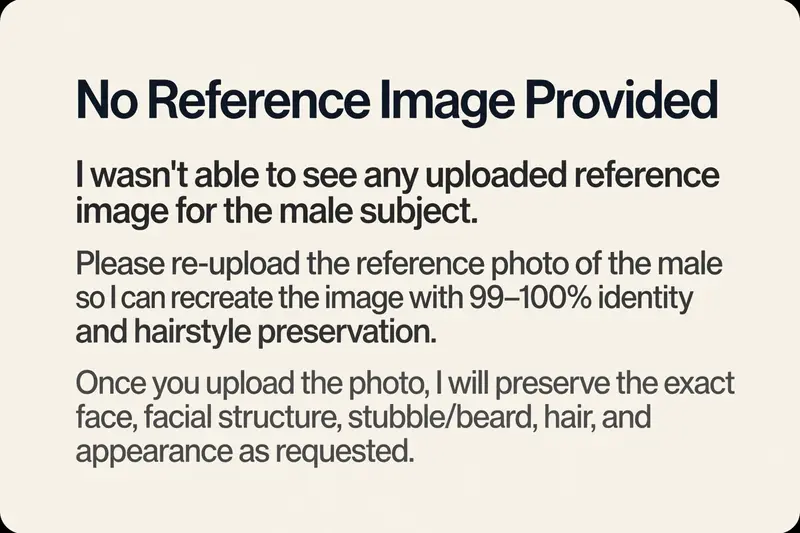 Use the uploaded reference image as the PRIMARY facial and hairstyle reference for the male subject. STRICT IDENTITY PRESERVATION: - Preserve the