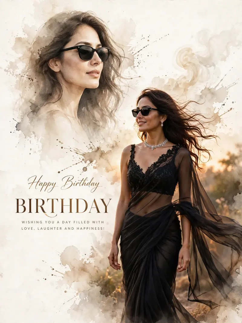 Create a 3:4 Ultra HD (4096×5461) hyper-realistic luxury editorial birthday poster using my uploaded face with 100% identity preservation (face, skin