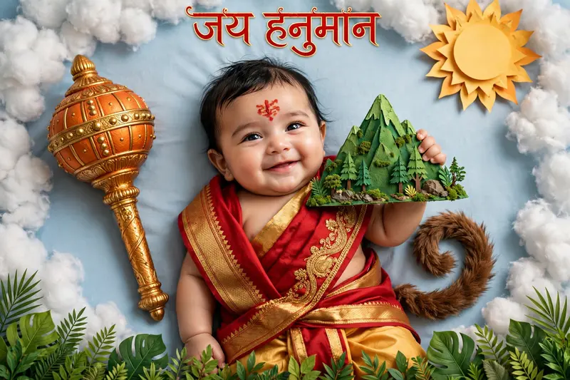 Create an imageHigh-impact cinematic depiction of [BABY_CHARACTER], featuring a joyful and chubby face, bright eyes, a [EXPRESSION] of pure