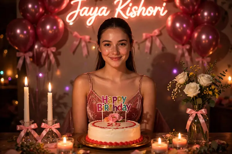 Create hyper realistic portrait, based on the given photo, keeping the original face exactly the same without any changes, birthday celebration