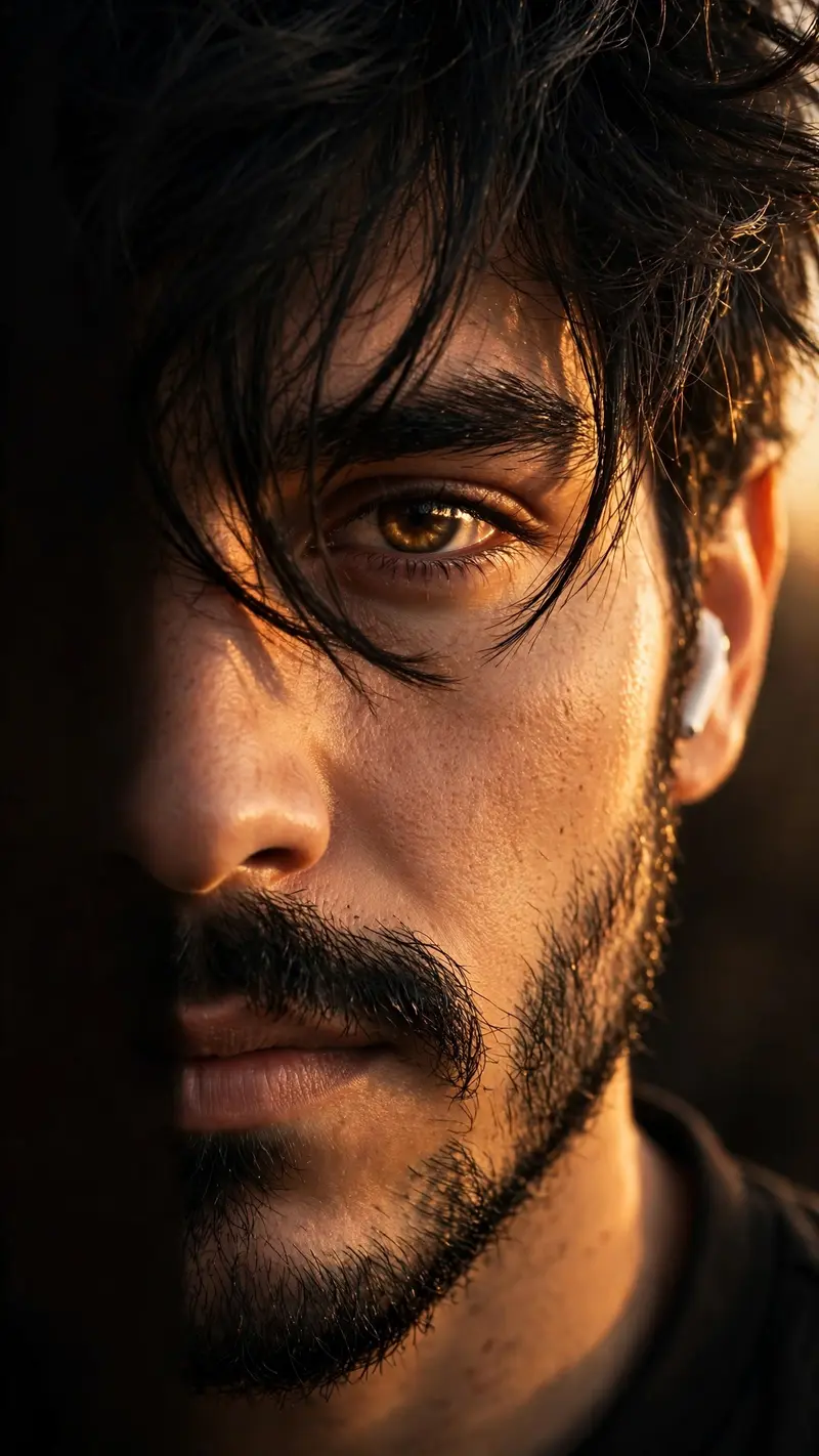 Use the uploaded photo as the identity reference. Preserve the person’s face, facial structure, eye shape, skin tone, hairstyle, beard, lips, nose