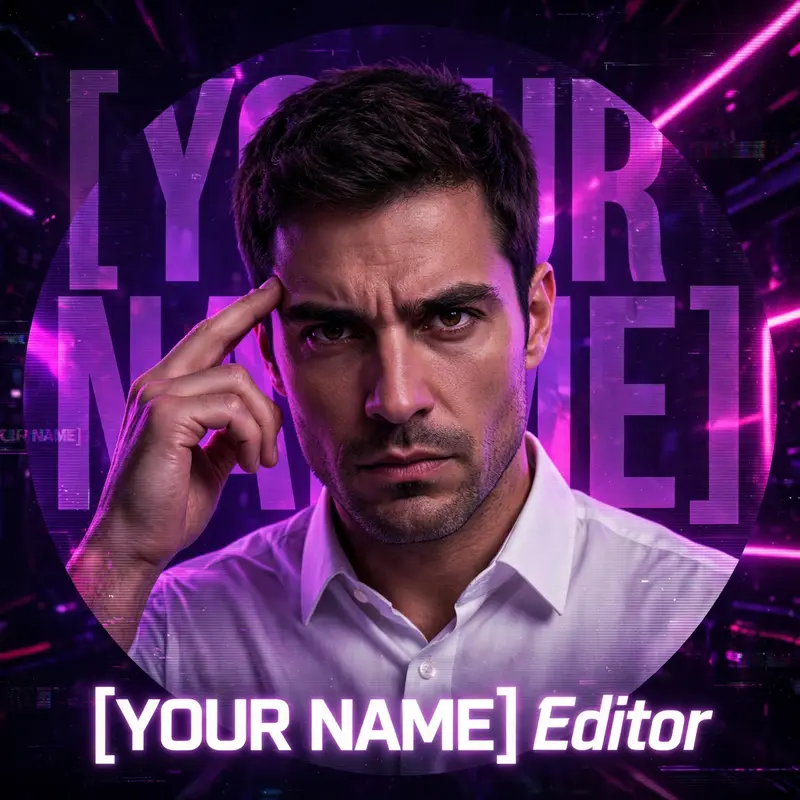 Turn this photo into a circular Instagram DP of the same man, same face as uploaded. Crisp white button-down shirt, serious intense expression, right