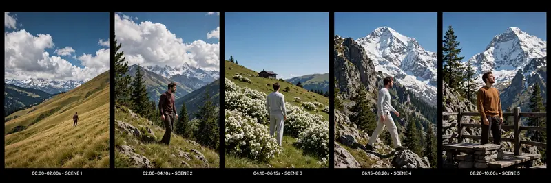 Create an exact 10-second, 16:9 landscape, 30fps, normal real-time-speed, ultra- cinematic live-action video using @IMAGE1 ONLY as the strict FACE +
