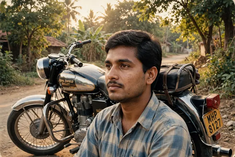 Transform my uploaded photo to recreate the same composition, pose, setting, clothing style, lighting and vintage aesthetic as the reference image