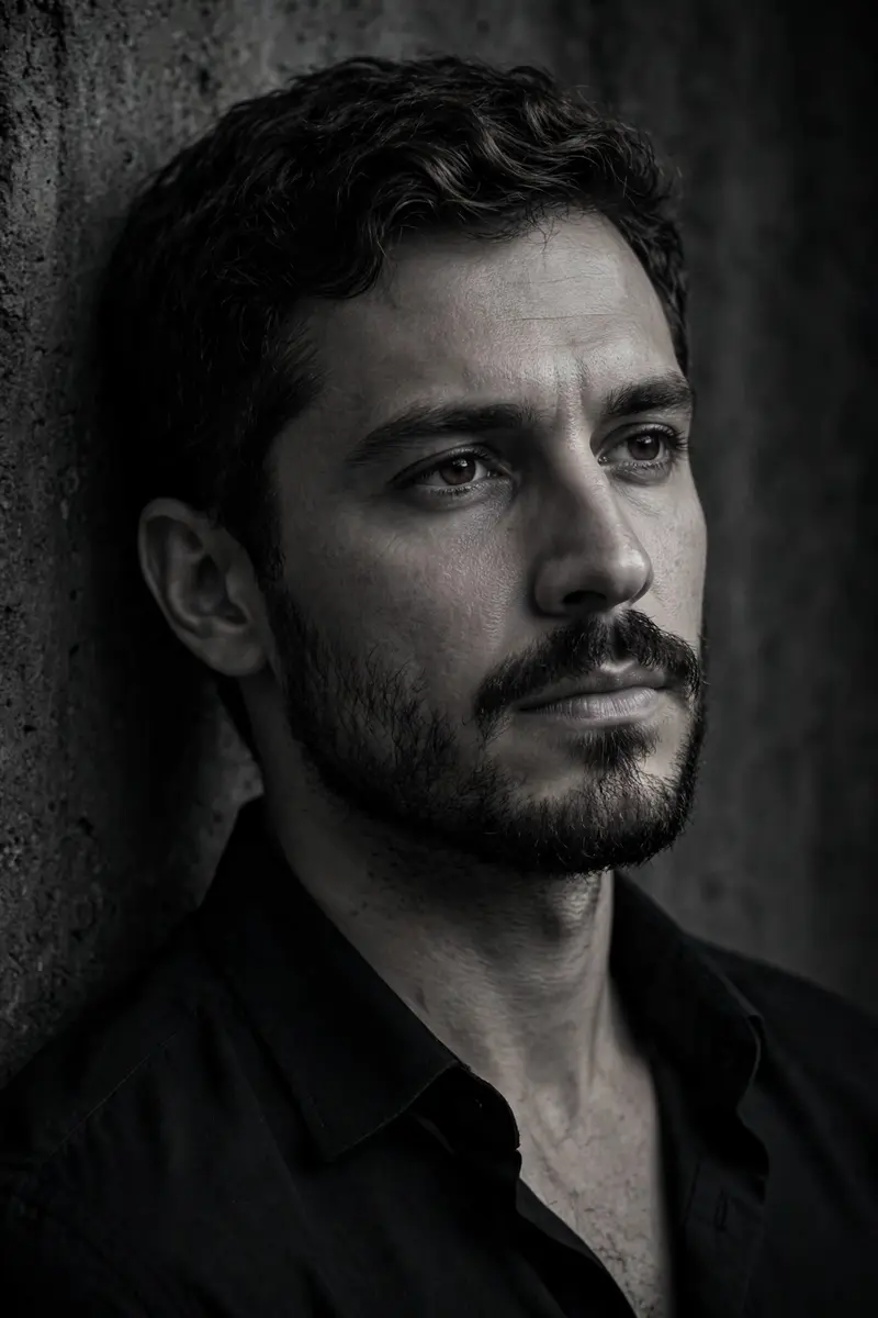 Ultra-realistic cinematic dark portrait of the exact same person from the uploaded image. Preserve facial identity with maximum accuracy. Do not