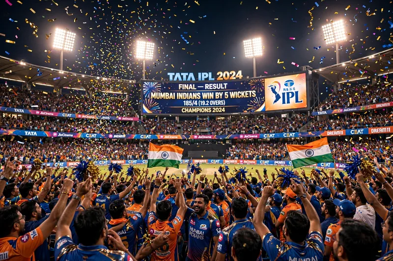 Video prompt :- Ultra-realistic IPL live broadcast crowd-cam animation, same boy and girl from uploaded image, exact same faces, outfits, hairstyle