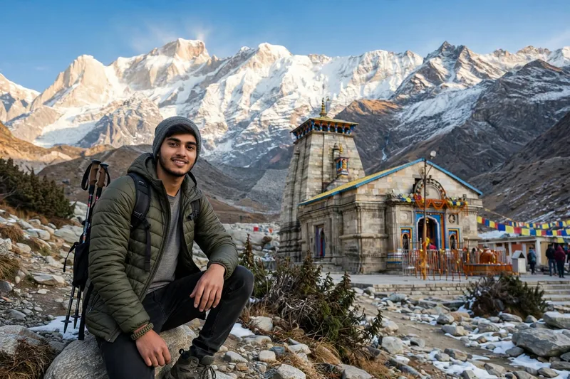 HYPER-REALISTIC CINEMATIC WIDE-ANGLE SHOT OF A FASHIONABLE YOUNG INDIAN MALE [REPLICATE EXACT FACIAL FEATURES FROM THE REFERENCE PHOTO, FACE MUST BE
